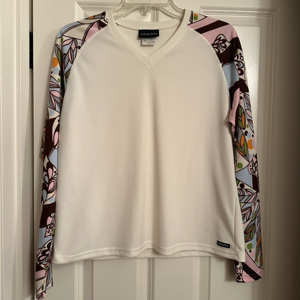 Athleta cream top size M